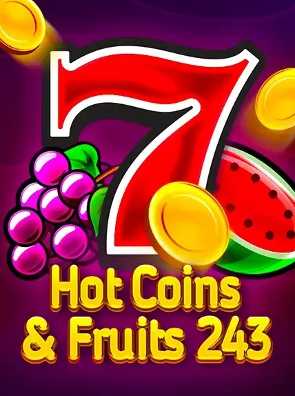 Decorative casino game artwork for Super Spin: Hot Coins And Fruits 243