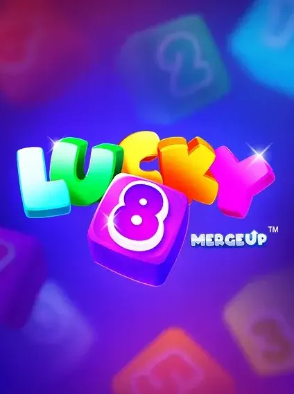 Decorative casino game artwork for Super Spin: Lucky 8 Merge Up
